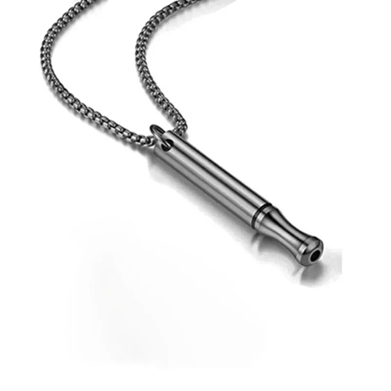 Stainless Steel Mindfulness Breathing Relieve Anxiety Necklace